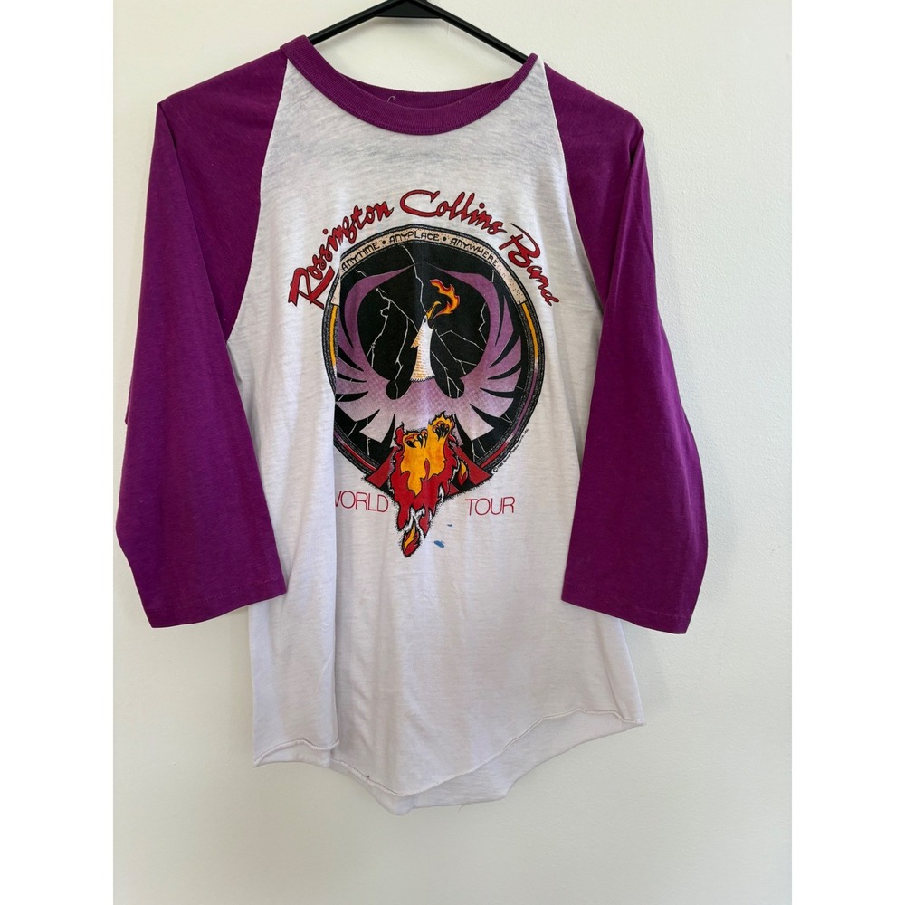 VTG 1981 Rossington Collins Band World Tour Raglan Shirt TMC Made in USA 80's